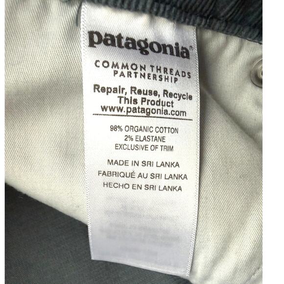 Patagonia Womens Fitted Corduroy Pants Organic Cotton Gray Blue Size 27 - Picture 8 of 9